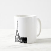 Mug Tour Eiffel noir et blanc (Devant droit)