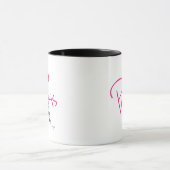 Mug Tour Eiffel Paris avec arc rose (Centre)