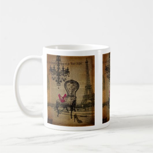 Mug Tour Eiffel rococo baroque de Paris de lustre (Gauche)