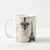 Mug Tour Eiffel romantique de Paris de feuille (Gauche)