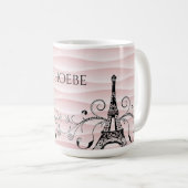 Mug Tour Eiffel Rose Boug de café (Devant droit)