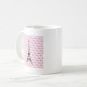 Mug Tour Eiffel rose et noir de Paris (Devant gauche)