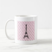 Mug Tour Eiffel rose et noir de Paris (Gauche)