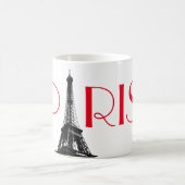 Mug Tour Eiffel Rouge Noir & Blanc Paris Travel (Centre)