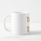 Mug tour ou friandise halloween orange noir simple (Gauche)