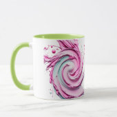Mug Tourbillon artistique abstrait aux nuances pastel. (Gauche)