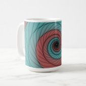 Mug Tourbillon Cramoisi et Turquoise (Devant gauche)