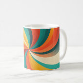 Mug Tourbillon de couleurs rétro – Fond abstrait vinta (Devant droit)