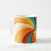 Mug Tourbillon de couleurs rétro – Fond abstrait vinta (Devant gauche)