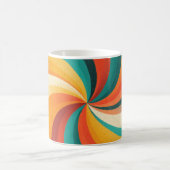 Mug Tourbillon de couleurs rétro – Fond abstrait vinta (Centre)