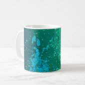 Mug Tourbillon de menthe Art abstrait à éclaboussures (Devant gauche)
