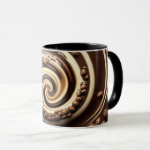 Mug tourbillon design chocolat, café et crème (Devant droit)
