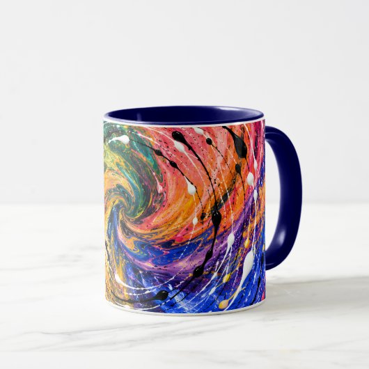 Mug Tourbillon peint (Devant droit)