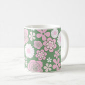 Mug Tourbillon rose vert Y2K printemps et été (Devant droit)