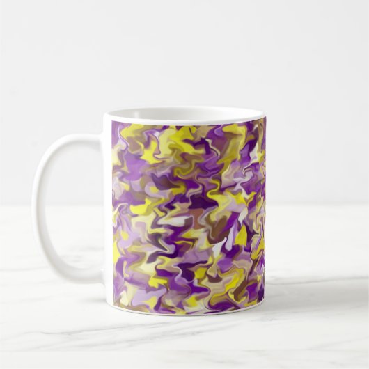 Mug tourbillon violet jaune 325ml (Gauche)