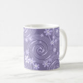 Mug Tourbillon violet sans couture couleur lavande fle (Devant droit)