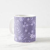 Mug Tourbillon violet sans couture couleur lavande fle (Devant gauche)