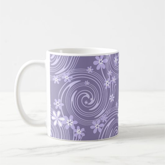 Mug Tourbillon violet sans couture couleur lavande fle (Gauche)