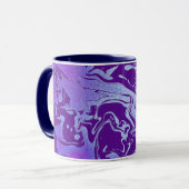 Mug Tourbillons abstraits bleu violet ultra-violet (Devant gauche)