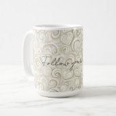 Mug Tourbillons de cœur chic romantique  (Devant gauche)