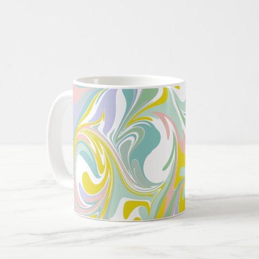 Mug Tourbillons de printemps | Conception Abstraite du (Devant gauche)