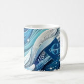Mug Tourbillons d'hiver bleus et gelés (Devant droit)