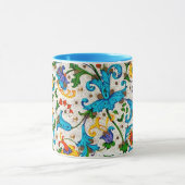 MUG TOURBILLONS FLORAUX BLEUS DE LA RENAISSANCE FLOREN (Centre)