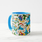 MUG TOURBILLONS FLORAUX BLEUS DE LA RENAISSANCE FLOREN (Devant gauche)