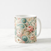 Mug Tourbillons floraux Whimsical en Pastel (Devant droit)
