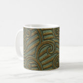 Mug Tourbillons métalliques : texture transparente. (Devant gauche)