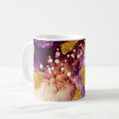 Mug Tourbillons orientaux en or Peinture Abstraite (Devant gauche)