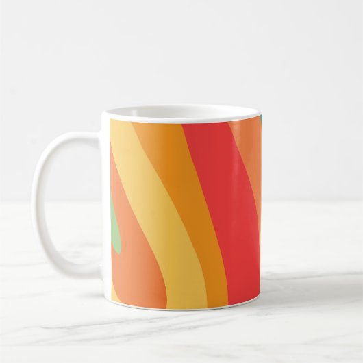 Mug Tourbillons rétro colorés 60s (Gauche)