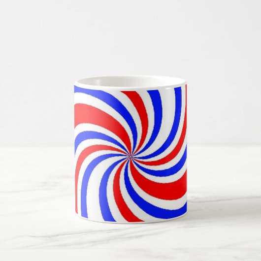 Mug Tourbillons rouges, blancs et bleus (Centre)