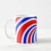 Mug Tourbillons rouges, blancs et bleus (Gauche)