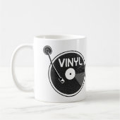 Mug Tourne-disque vinyle noir et blanc (Gauche)