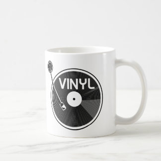 Mug Tourne-disque vinyle noir et blanc