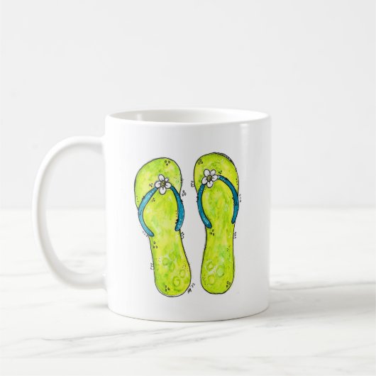 Mug Tournes blanches mignonnes (Gauche)