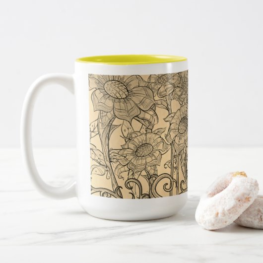 Mug tournesol (Avec donut)