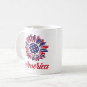 Mug Tournesol américain patriotique (Devant gauche)