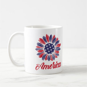 Mug Tournesol américain patriotique