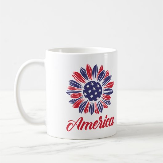Mug Tournesol américain patriotique (Gauche)