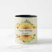 Mug Tournesol Anniversaire NOM Cadeau Cute Café (Centre)