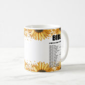 Mug Tournesol Bible Numéro d'urgence, Versets biblique (Devant droit)