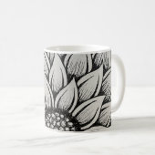Mug Tournesol blanc (Devant droit)