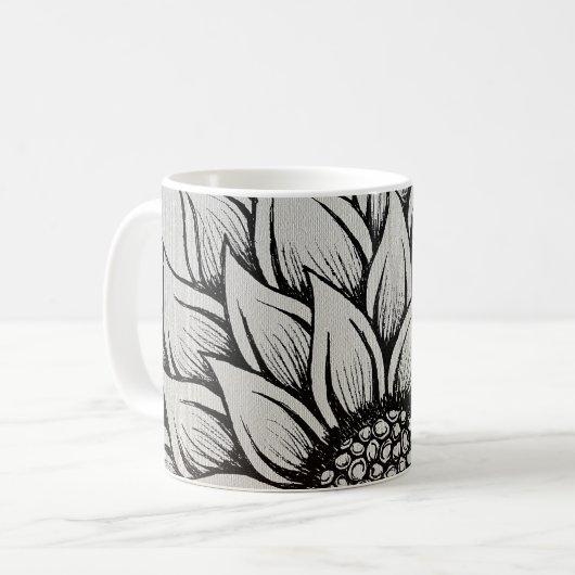 Mug Tournesol blanc (Devant gauche)
