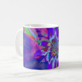 Mug Tournesol bleu Abstrait | retro funky (Devant gauche)
