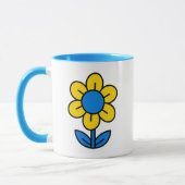 Mug Tournesol bleu et jaune (Gauche)