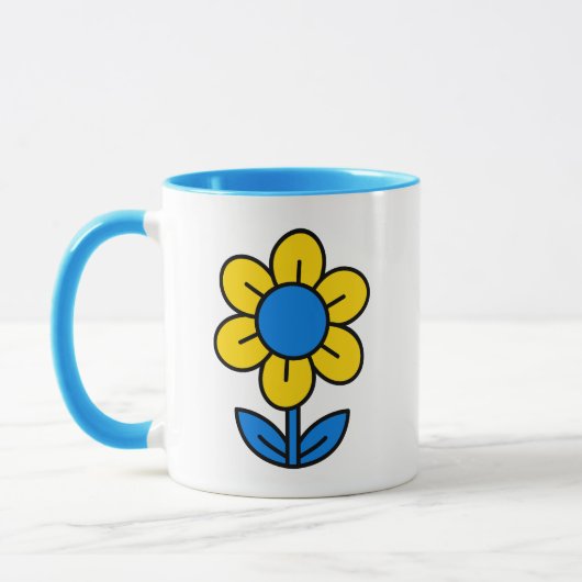 Mug Tournesol bleu et jaune (Gauche)
