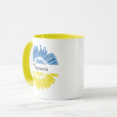 Mug Tournesol bleu et jaune. La coutume ukrainienne (Devant gauche)