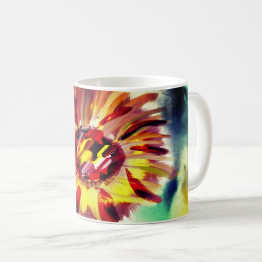 Mug Tournesol confiance dans le bon temps (Devant droit)